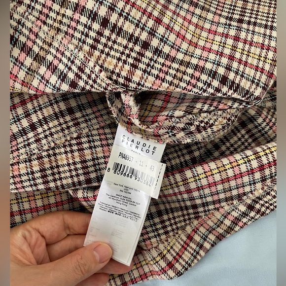 CLAUDIE PIERLOT
Short-Sleeved Checkered Dress - Picture 13 of 16